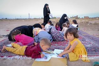 عزاداری ساده در منطقه محروم حلبی آباد قم