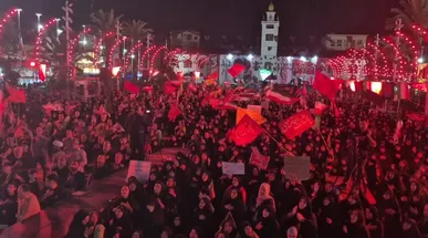 طنین نوای یا حسین در ایستگاه صد و هفتم/ سوگواری شب اول محرم در قلب رشت+فیلم