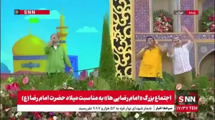 مردم حاضر در اجتماع بزرگ امام رضایی ها در میدان ولیعصر توسط بالگرد گلباران شدند