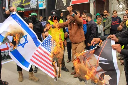 تظاهرات فلسطینی&zwnj;ها در غزه علیه معامله قرن