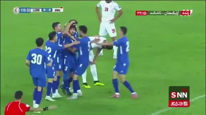 گل اول ازبکستان به ایران توسط علیجانف در دقیقه 120