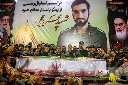 فیلم/ لحظه ورود پیکر مطهر شهید محسن حججی به معراج شهدا