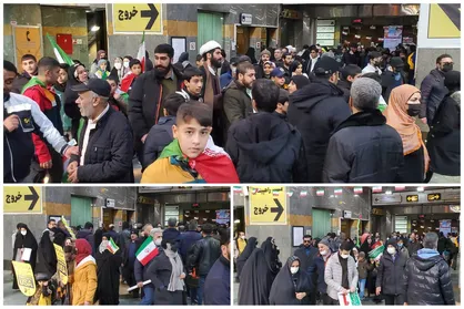 جابجایی بیش از هشتصد هزار نفر با مترو تهران در ۲۲ بهمن/ اعزام ۲۰ قطار فوق العاده
