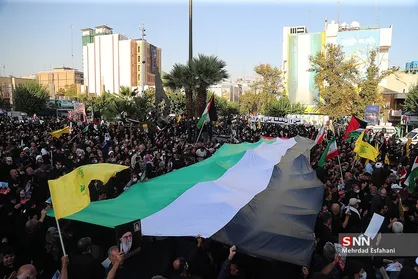 تجمع ضد صهیونیستی در میدان فلسطین تهران