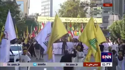 آغاز راهپیمایی حماسی دانشجویی در حمایت از جوانان و رزمندگان مقاومت