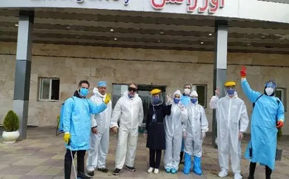 قرارگاه دانشجویی مبارزه با کرونای علوم پزشکی کرمانشاه به گندزدایی بیمارستان&zwnj;های استان پرداخت
