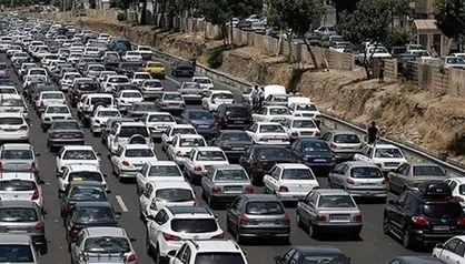 ترافیک سنگین در محور چالوس و آزادراه قزوین &ndash; کرج - تهران