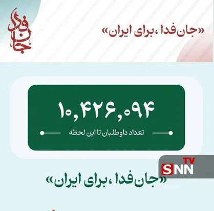 پویش جان&zwnj;فدا ۱۰ میلیونی شد