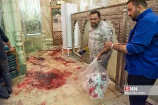 حرم مطهر شاهچراغ(ع) ساعاتی پس از حمله تروریستی