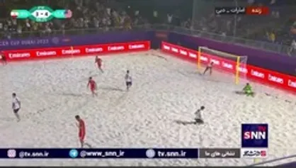 گل چهارم و پنجم ایران به آمریکا توسط سعید پیرامون و محمدعلی مختاری در وقت سوم این رقابت/ ایران ۵ آمریکا ۴