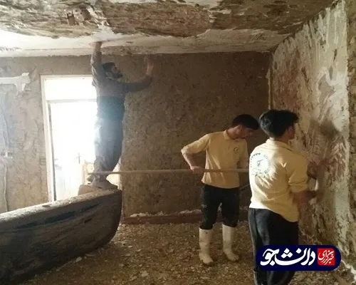 فعالیت جهادگران کردستانی در منطقه سیل زده پلدختر