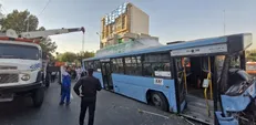 تصادف شدید اتوبوس در میدان شهدا/ یک نفر فوت و ۶ نفر مصدوم شدند