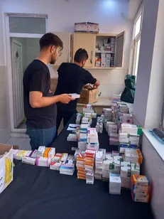 خدمت‌رسانی موکب سلامت بسیج دانشجویی قزوین به زائران اربعین حسینی در کربلا