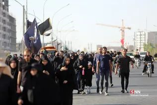 پیاده‌روی جاماندگان اربعین در استان قم