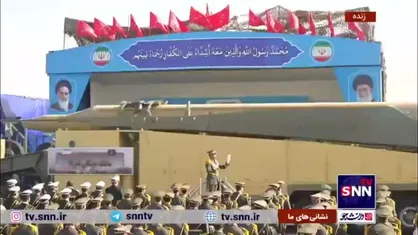 برای اولین بار، نمایش موشک نقطه زن بالستیک &laquo;جهاد&raquo; با برد هزار کیلومتر در مراسم رژه امروز نیرو&zwnj;های مسلح