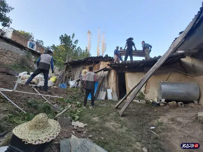 جهادگران گروه جهادی شهید تولی در مناطق زلزله زده رامیان حضور دارند + تصاویر