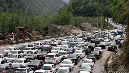 تردد روان در هراز و ترافیک سنگین در جاده کندوان/ از سفرهای غیرضروری پرهیز شود