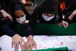وداع با پیکر شهید مدافع حرم عین‌الله مصطفایی