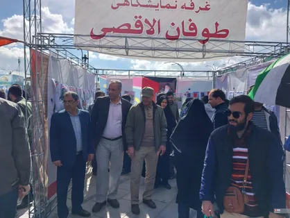 تبیین عملیات طوفان الاقصی در راهپیمایی ۱۳ آبان توسط دانشجویان همدانی