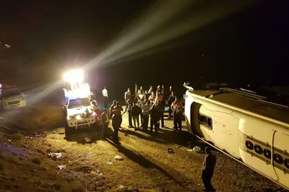 واژگونی مرگبار اتوبوس مسافربری در اتوبان زنجان_تبریز