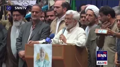 جلیلی در جمع مردم قزوین: در هنگامی نخست وزیری شهید رجایی، تمام هنر رئیس&zwnj;جمهور وقت توهین به این شهید بزرگ بود / دشمن هرگاه با زور و زر به نتیجه نرسیده، ریا و تزویر را پیشه کرده است