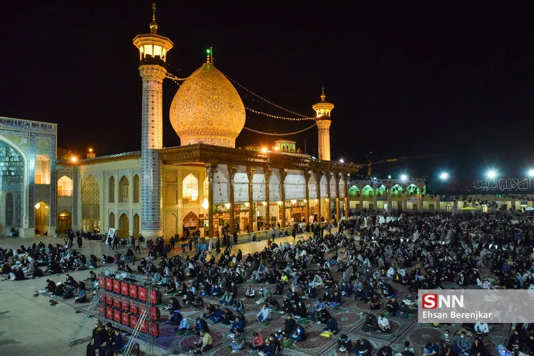 مراسم احیای شب نوزدهم ماه مبارک رمضان در حرم مطهر شاهچراغ(ع) شیراز‎‎