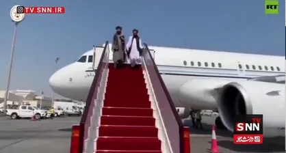 هیئت طالبان برای گفتگو با پاکستان وارد قطر شد + فیلم