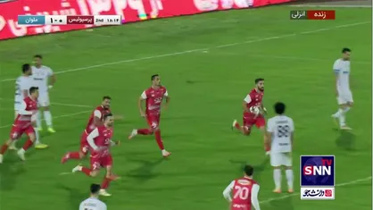 گل اول پرسپولیس به ملوان توسط سروش رفیعی در دقیقه ۶۴