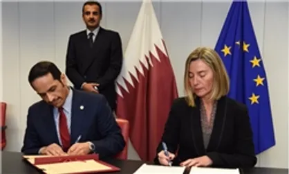 اتحادیه اروپا و قطر سند همکاری امضا کردند
