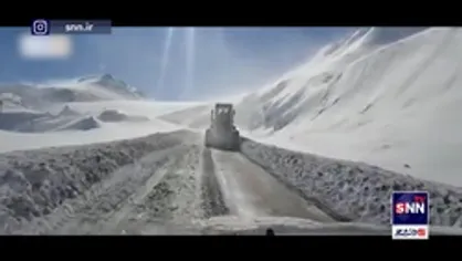 لحظه ریزش بهمن در زنجان