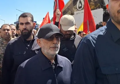 حضور سردار قاآنی در راهپیمایی روز قدس+فیلم