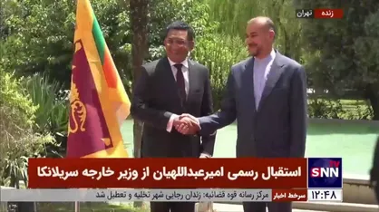 مراسم استقبال امیرعبداللهیان از &laquo;علی صبری&raquo;، وزیر امور خارجه سریلانکا