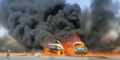 تصادف خودروهای سوخت&zwnj;بر در محور میناب