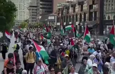 تظاهرات حمایت از فلسطین در شهر مونترال کانادا