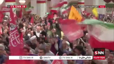 تجدید میثاق مردم عزادار با رهبر ایران/ لبیک یا خامنه‌ای لبیک یا حسین‌(ع) است