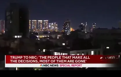 تصاویر زنده شبکه خبری NBC از اصابت موشک ایرانی به تل&zwnj;آویو