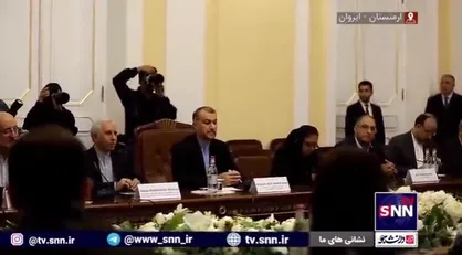 دیدار وزیر خارجه جمهوری اسلامی ایران با رئیس مجلس ارمنستان