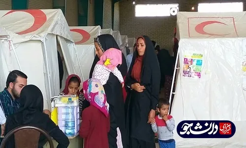 فعالیت گروه جهادی شهید بقایی دانشگاه علوم پزشکی اهواز در مناطق سیل زده خوزستان