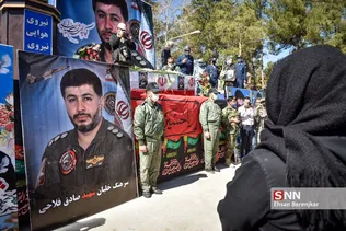 تشییع پیکر خلبان شهید «صادق فلاحی» در شیراز