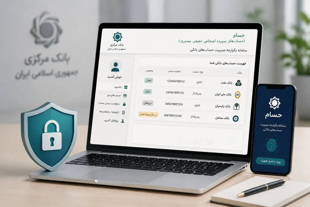 چگونه وارد سامانه حسام شویم؟ حساب‌های بانکی را بدون مراجعه به شعبه مدیریت کنید