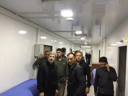 بازدید وزیر دفاع از بیمارستان سیارساخت وزارت دفاع در کربلای معلی + عکس