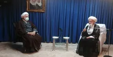 دیدار محسنی اژه‌ای با آیت الله نوری همدانی