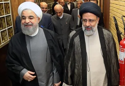 حضور روحانی در دفتر رئیسی پس از پیروزی وی در انتخابات ۱۴۰۰ + عکس