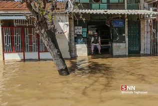 روستای آق قلا در چهارمین روز جاری شدن سیل