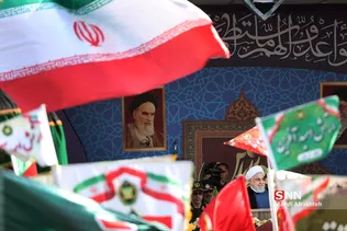 سخنرانی رییس جمهور در رژه بزرگ نیروهای مسلح