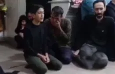 نوحه خوانی محمد حسین فرزند چهارده ساله پاسدار شهید میثم فتح قریب بیدگلی در جمع عزاداران پدر شهیدش