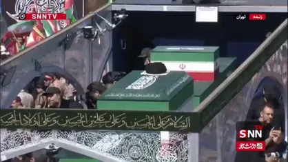 نمایی متفاوت از کاروان حامل پیکر مطهر رهبر شهید