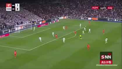 گل رئال سوسیداد به رئال مادرید توسط میکل اویارزابال در دقیقه 21/ رئال مادرید 2 - 1 رئال سوسیداد