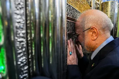 قالیباف در کربلا به زیارت حرم حضرت اباالفضل(ع) رفت