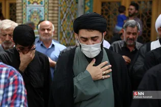 عزاداری و عرض تسلیت عاشقان امام باقر علیه السلام در حرم بانوی کرامت